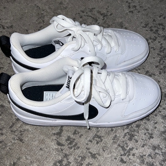 Nike Shoes Nike Court White With Black Nike Sign Poshmark